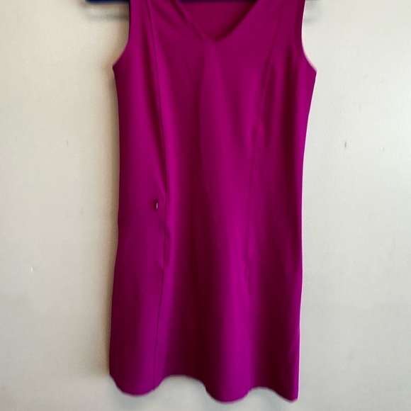 Toad & Co Short Sleeve Magenta Purple Pink Side Pocket Dress. Size XSM - Picture 6 of 11